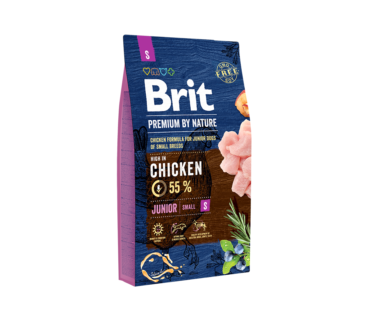Brit Premium By Nature Junior S s.m. šunims 1kg