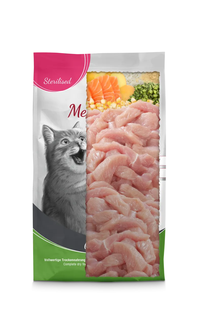 Platinum MeatCrisp visavertis sausas pašaras sterilizuotoms katėms su vištiena 4