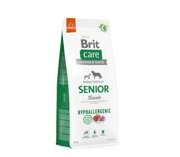 Brit Care Hypoallergenic Senior Lamb&Rice sausas maistas šunims su ėriena ir ryžiais 12kg