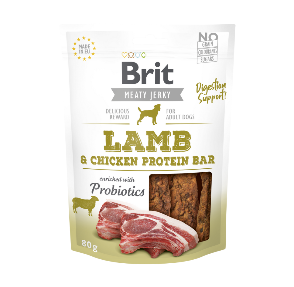 Brit Jerky Lamb Protein Bar skanėstas 80 g