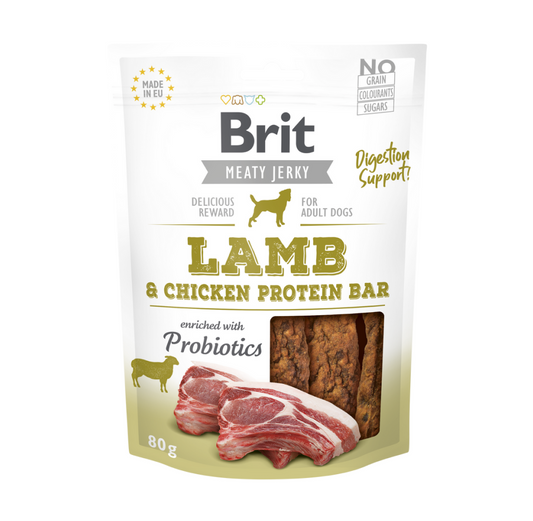 Brit Jerky Lamb Protein Bar skanėstas 80 g