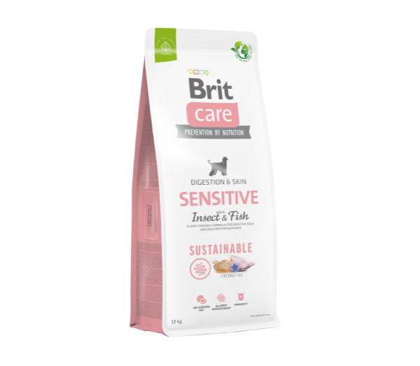 Brit Care Sustainable Sensitive Insect&Fish sausas maistas šunims su vabzdžiais ir žuvimi 3 kg