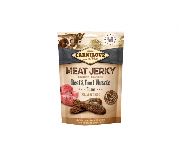 Carnilove Dog skanėstas Jerky Beef with Beef Muscle Fillet 100 g