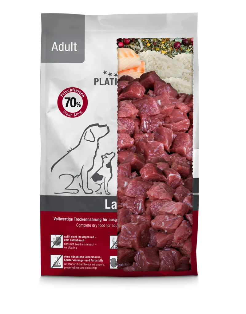 Platinum Adult sausas pašaras šunims su ėriena