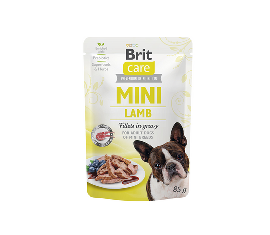 Brit Care Mini kons. šunims maiš. Lamb fillets in gravy 85 g