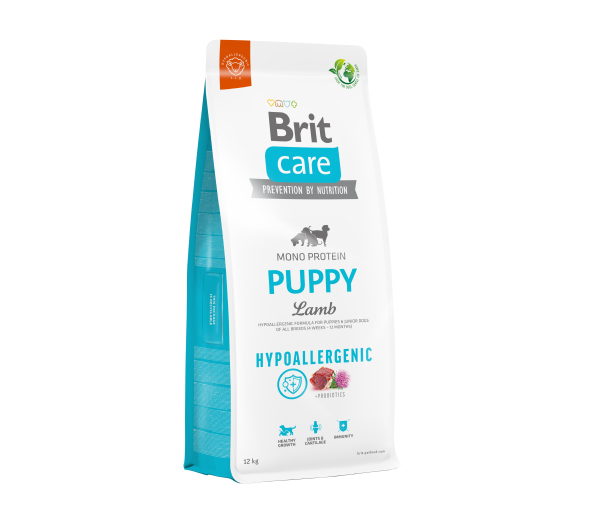 Brit Care Hypoallergenic Puppy Lamb sausas maistas šuniukams su ėriena 1 kg