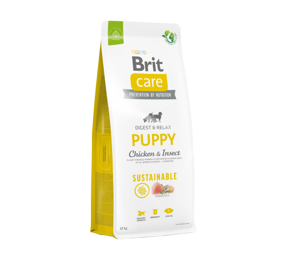 Brit Care Sustainable Puppy Chicken&Insect sausas maistas šuniukams su vištiena ir vabzdžiais 12kg