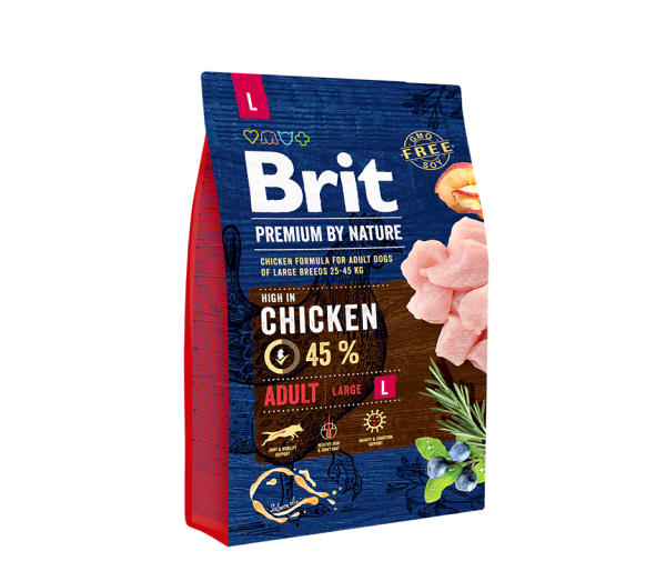 Brit Premium By Nature Adult L s.m. šunims 3 kg