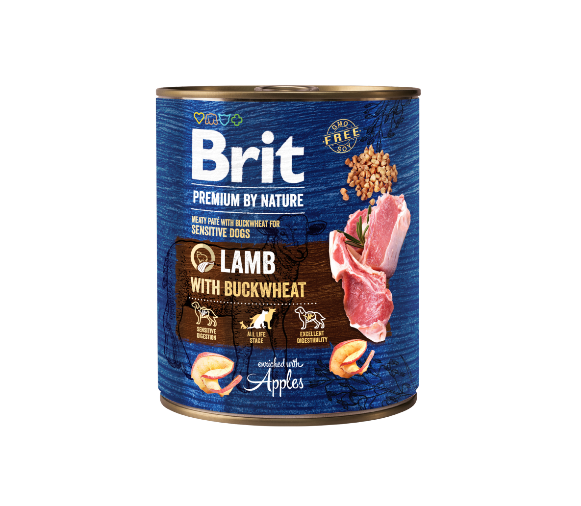 Brit Premium by Nature kons. šunims Lamb with Buckwheat 800 g
