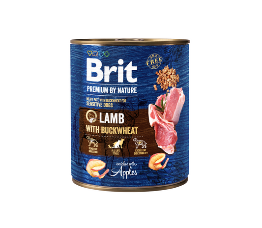 Brit Premium by Nature kons. šunims Lamb with Buckwheat 800 g