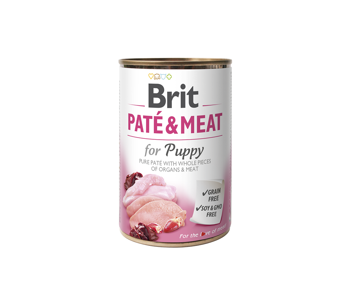 Brit Care kons. šunims Chicken&Turkey  Pate&Meat  for Puppy 400 g