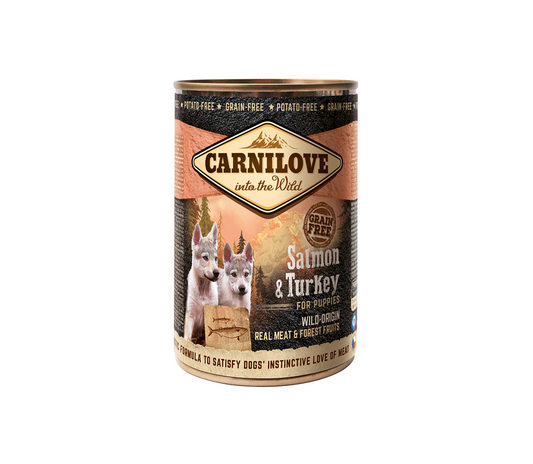 Carnilove kons. šunims Wild Meat Salmon&Turkey for Puppies 400 g