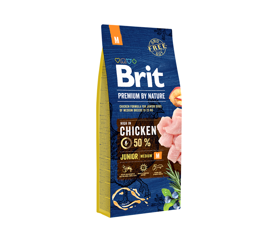 Brit Premium By Nature Junior M s.m. šunims 15 kg