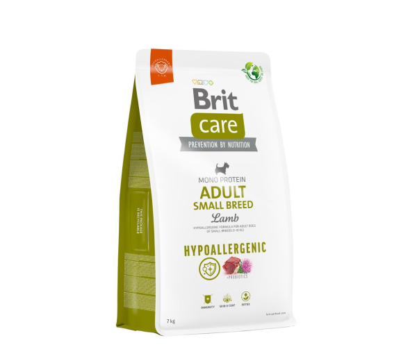 Brit Care Hypoallergenic Adult Small Breed Lamb&Rice sausas maistas šunims su ėriena ir ryžiais 7kg
