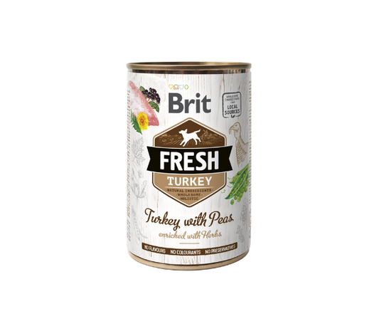 Brit Fresh konservai šunims Turkey&Peas 400 g