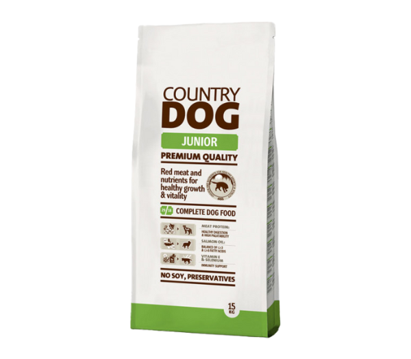 Country Dog Junior sausas maistas jauniems šunims 15 kg