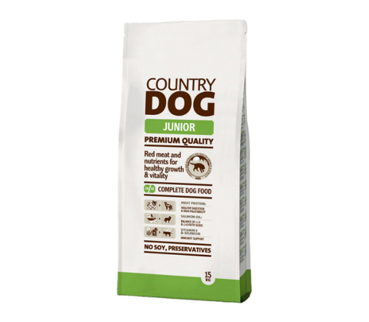 Country Dog Junior sausas maistas jauniems šunims 15 kg
