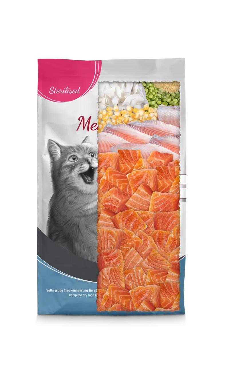 Platinum MeatCrisp sausas pašaras sterilizuotoms katėms su žuvimi 4