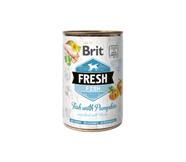 Brit Fresh konservai šunims Fish&Pumpkin 400 g