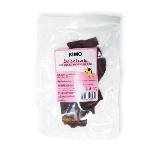 Kimo skanėstas džiovintas buivolų širdys pjaustytos 100 g