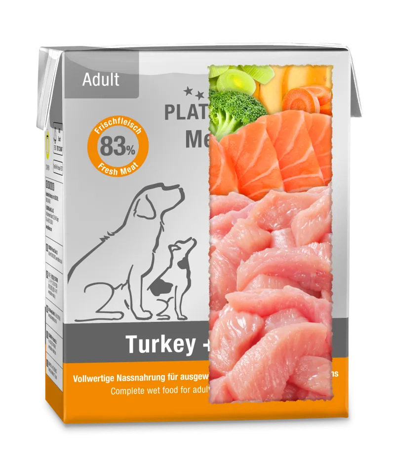 Platinum paštetas su kalakutiena ir lašiša suaugusiems šunims