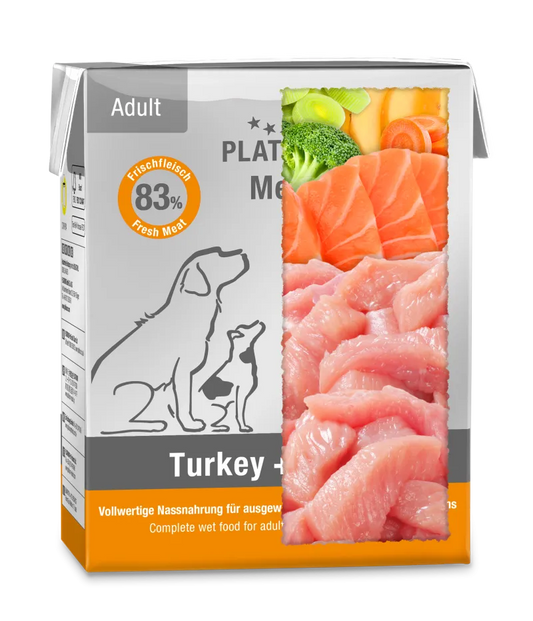 Platinum paštetas su kalakutiena ir lašiša suaugusiems šunims