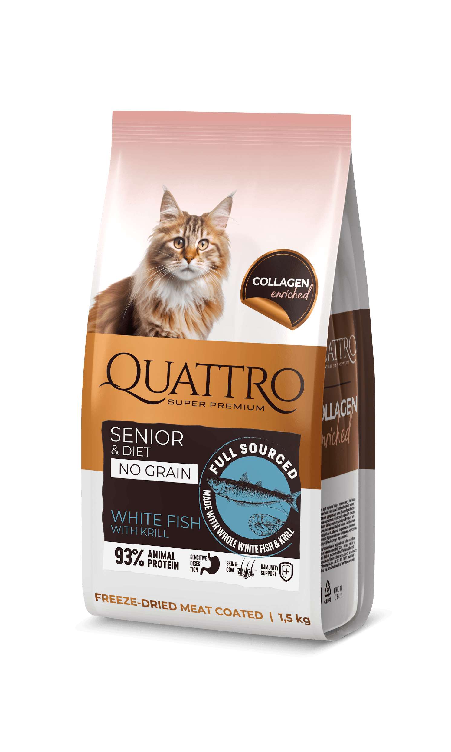 Quattro Cat Collagen Senior & Diet White Fish