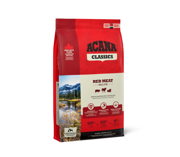 ACANA Classics Red Meat sausas maistas šunims 9,7 kg su raudona mėsa
