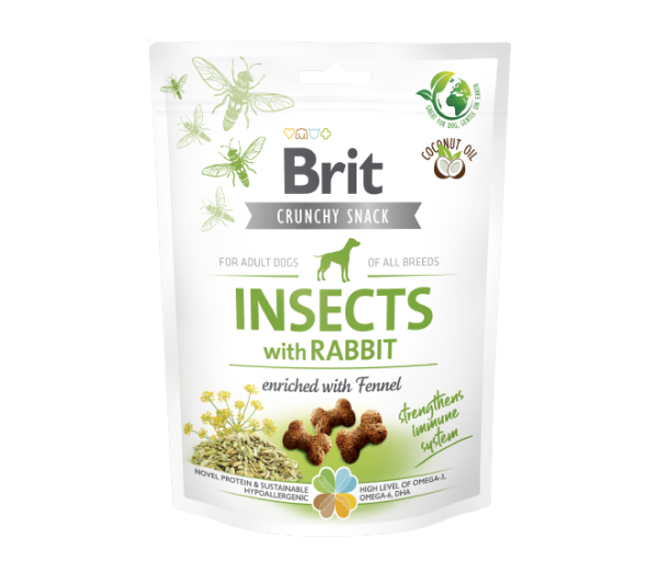 Brit Care Crunchy Cracker Insects with Rabbit skanėstai šunims 200 g