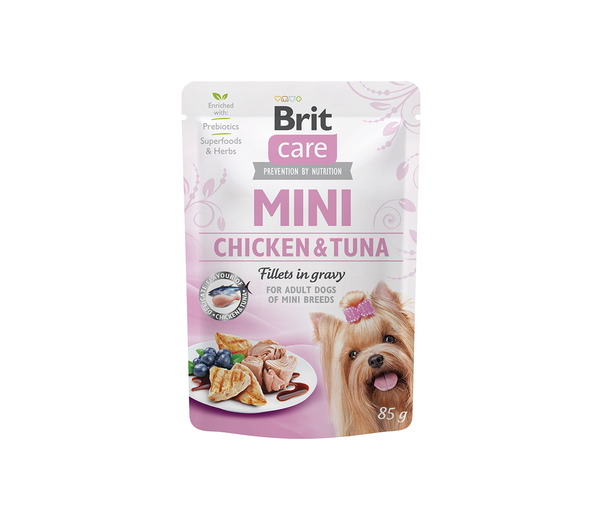 Brit Care Mini kons. šunims maiš. Chicken&Tuna fillets in gravy 85 g