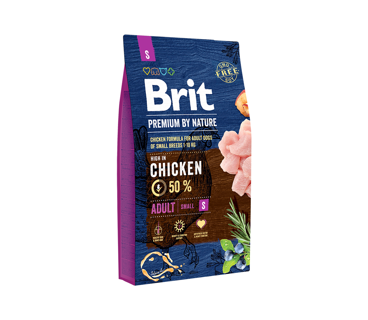 Brit Premium By Nature Adult S s.m. šunims 1 kg