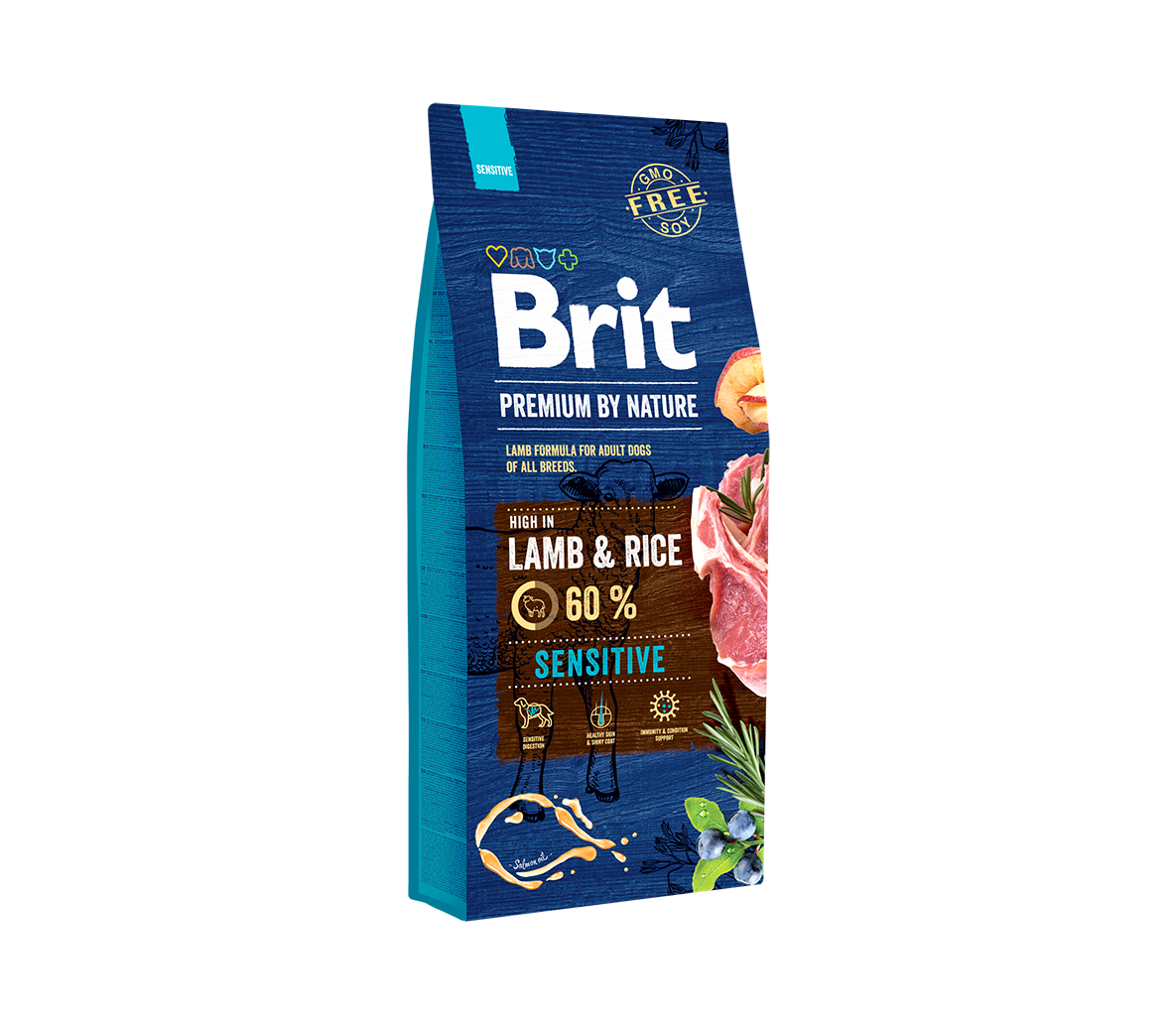 Brit Premium By Nature Sensitive Lamb s.m. šunims 15 kg