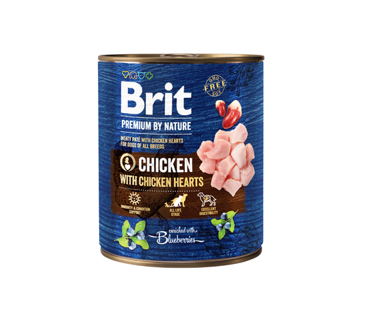 Brit Premium by Nature kons. šunims Chicken with Hearts 400 g
