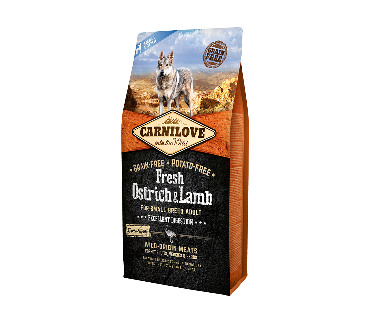 Carnilove Fresh Ostrich&Lamb for small breed s.m. šunims 6kg