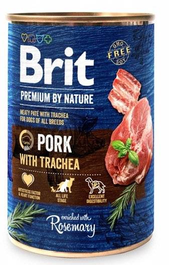 Brit Premium by Nature kons. šunims Pork with Trachea 800 g