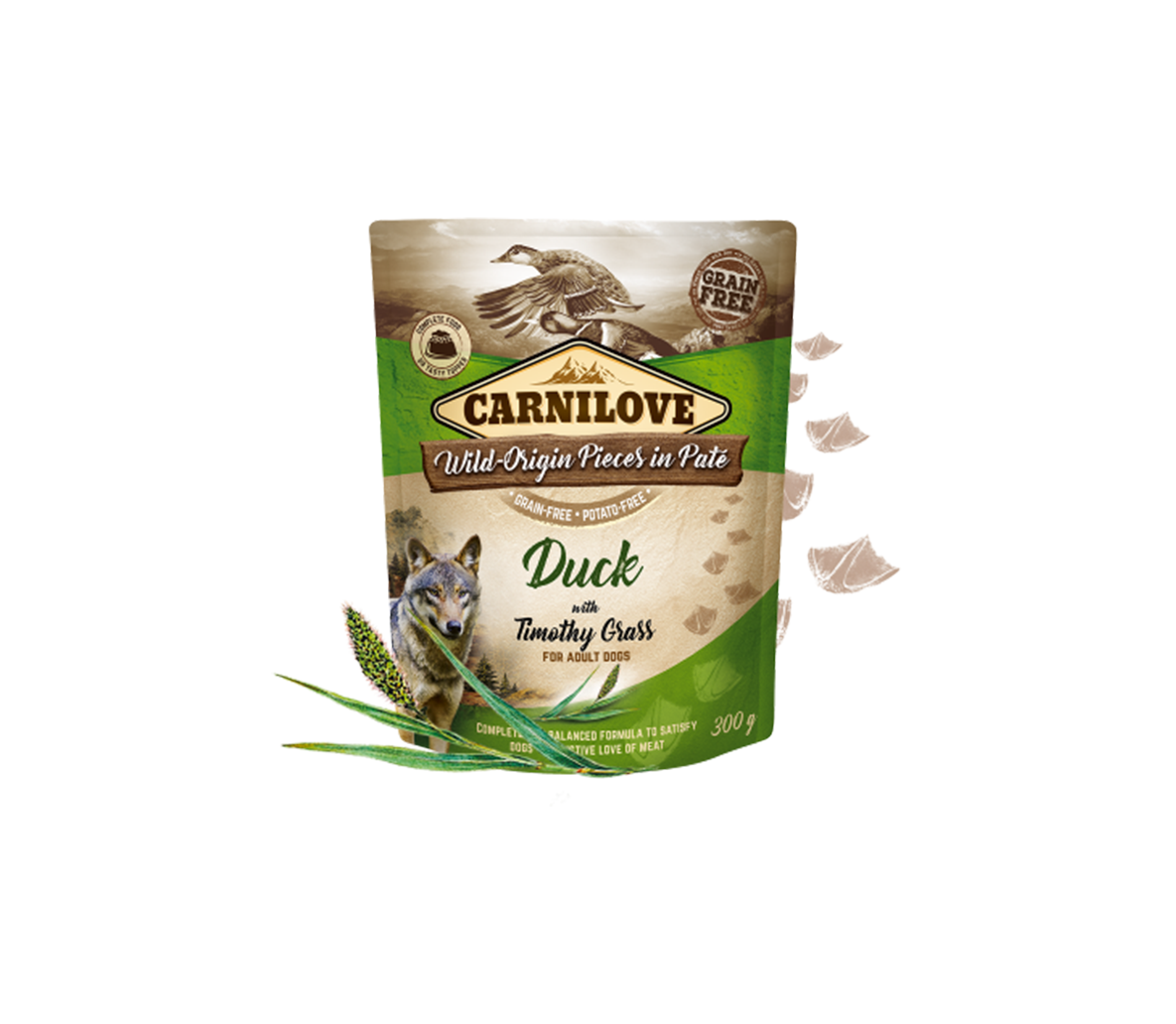 Carnilove kons. šunims Pate Duck with Timothy Grass 300 g