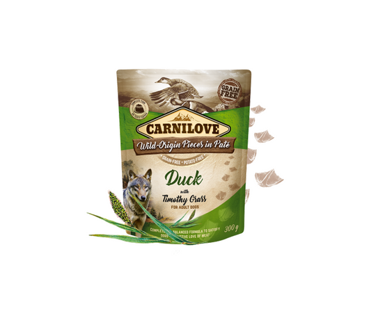 Carnilove kons. šunims Pate Duck with Timothy Grass 300 g